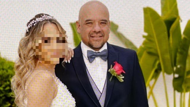 Luis Alberto Pérez el día de su boda con Carolina del Socorro, su tercera esposa, en septiembre de 2024.