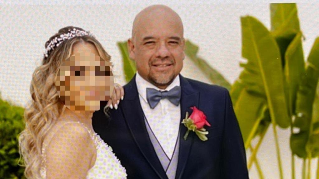 Luis Alberto Pérez el día de su boda con Carolina del Socorro, su tercera esposa, en septiembre de 2024.