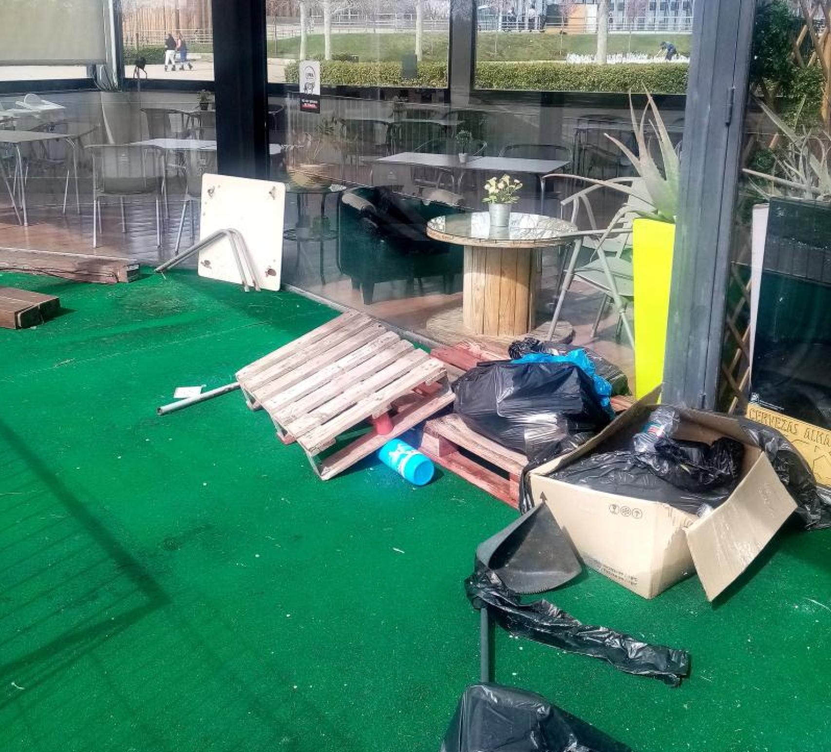 La terraza del local, en la actualidad.