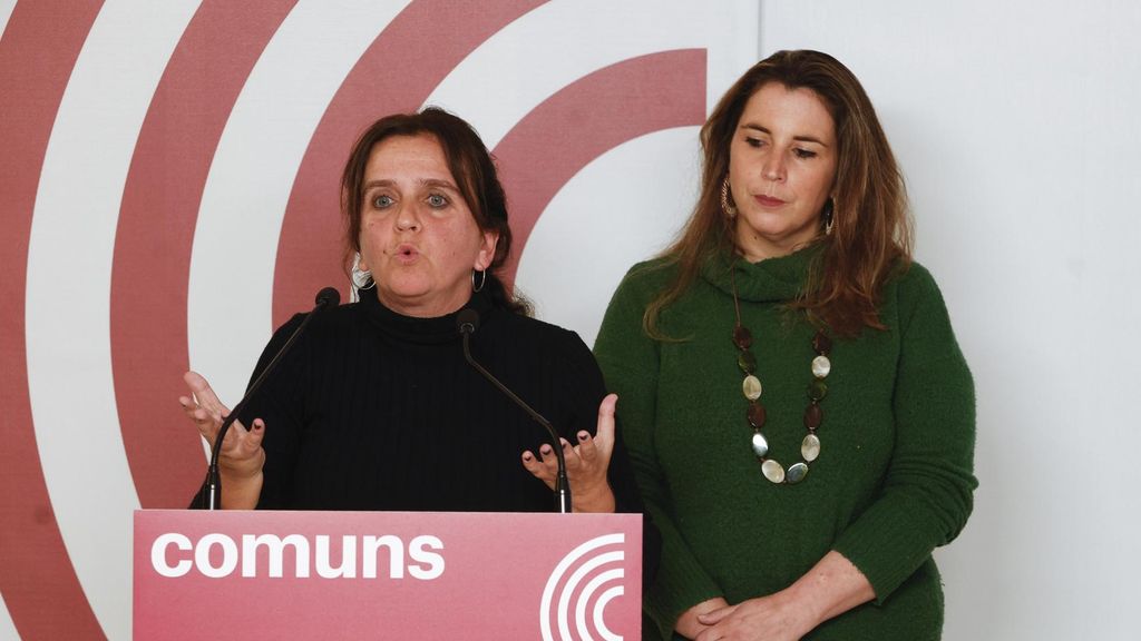 Las coordinadoras de Catalunya en Comú Candela López y Gemma Tarafa.