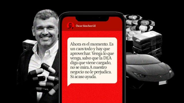 Fotomontaje con el rostro y los chats de de Óscar Sánchez, el exjefe de la UDEF investigado por supuesta colaboración con el narcotráfico.