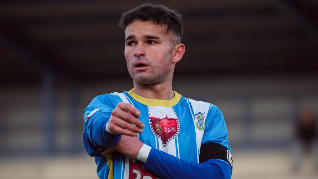 David Sanz, en un partido de esta temporada con la Arandina.