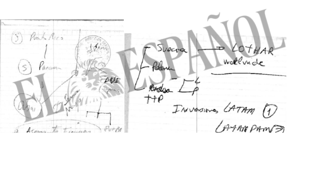 Fragmento de la libreta del exjefe de la UDEF en Madrid.