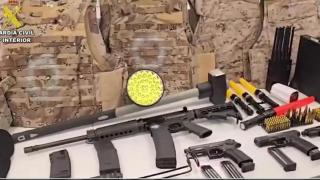 Armas incautadas al narco durante la 'Operación Barbados'.