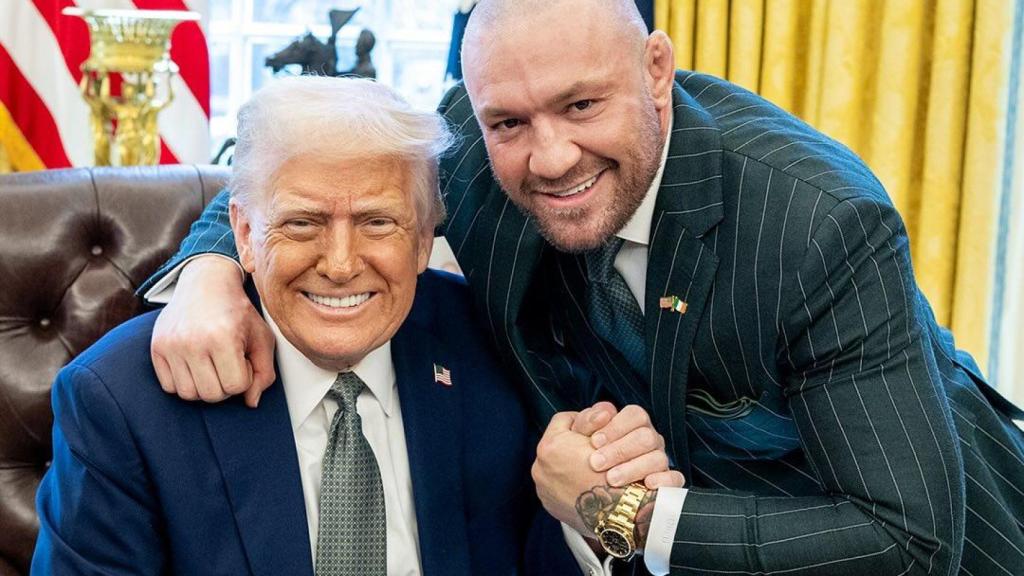 Donald Trump y Conor McGregor, en el Despacho Oval de la Casa Blanca