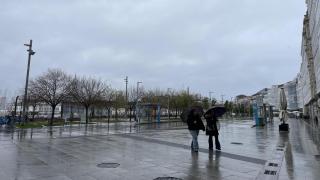 Día de lluvia en A Coruña.