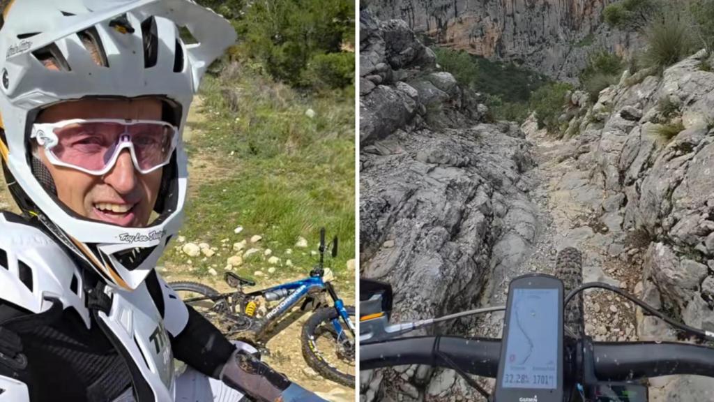 Jesús Calleja mostrando su ruta ciclista por Alicante.