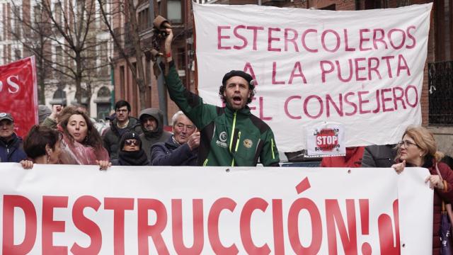 Manifestación contra la proliferación de macrogranjas y plantas de biogás en Castilla y León