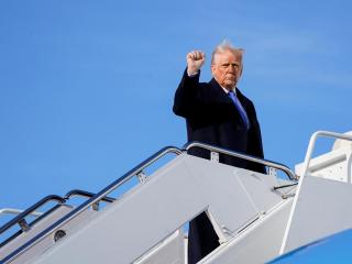 El presidente estadounidense, Donald Trump, este sábado.