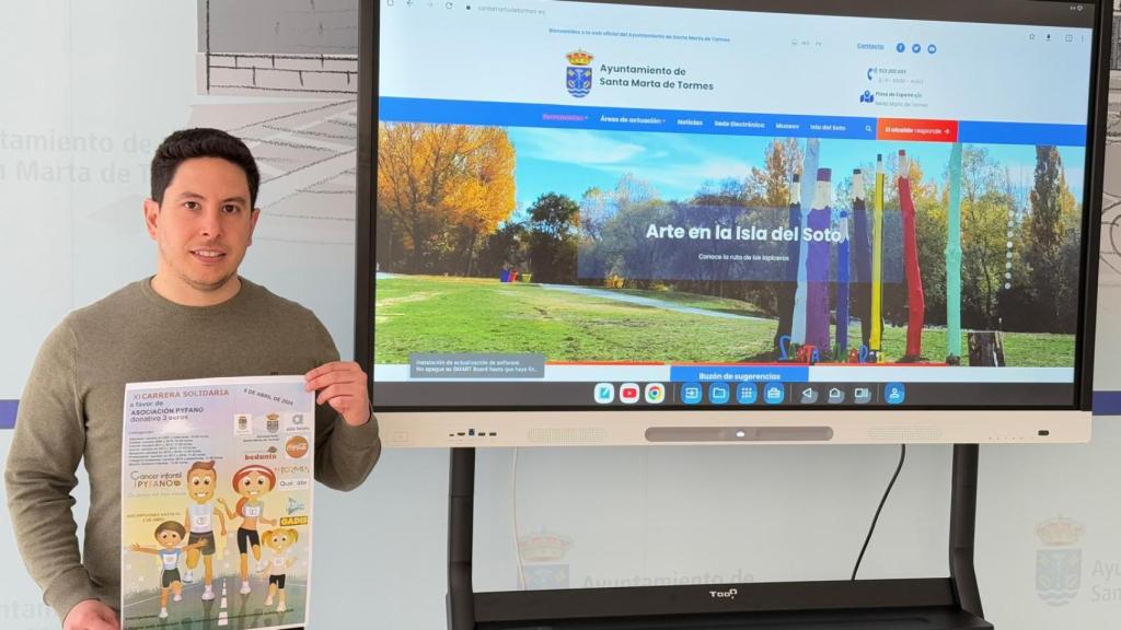 El concejal de Deportes, Jorge Valiente, durante la presentación
