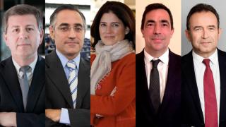 Eduard Gràcia (Renfe), Ramon Tremosa (Aena), Elena Massot (Enagas), Pere Soler (CNMC) y Miquel Calçada (RTVE).