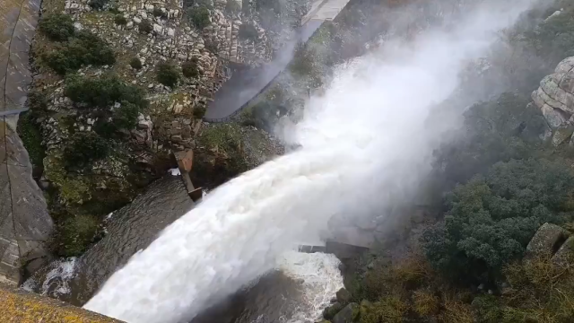 Desembalse histórico del embalse de las Cogotas
