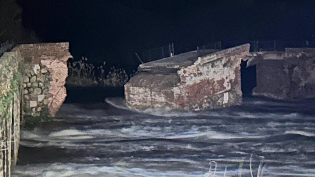 Otra imagen del puente desplomado. Foto: Ayuntamiento de Talavera de la Reina.