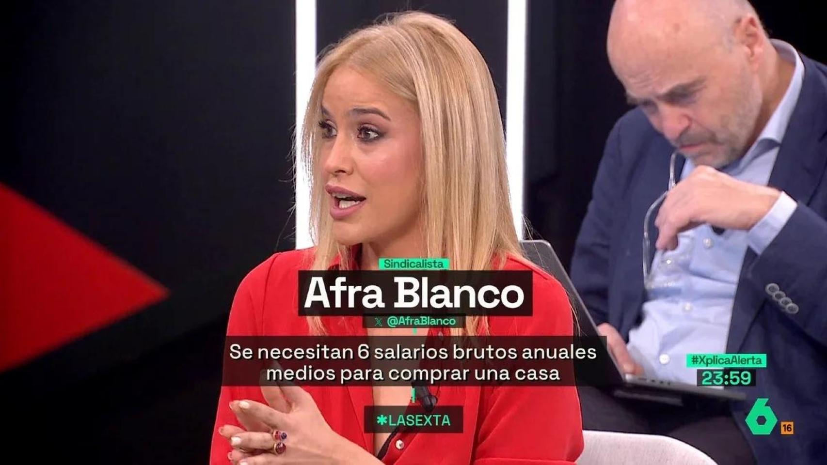 Afra Blanco en 'laSexta Xplica'.
