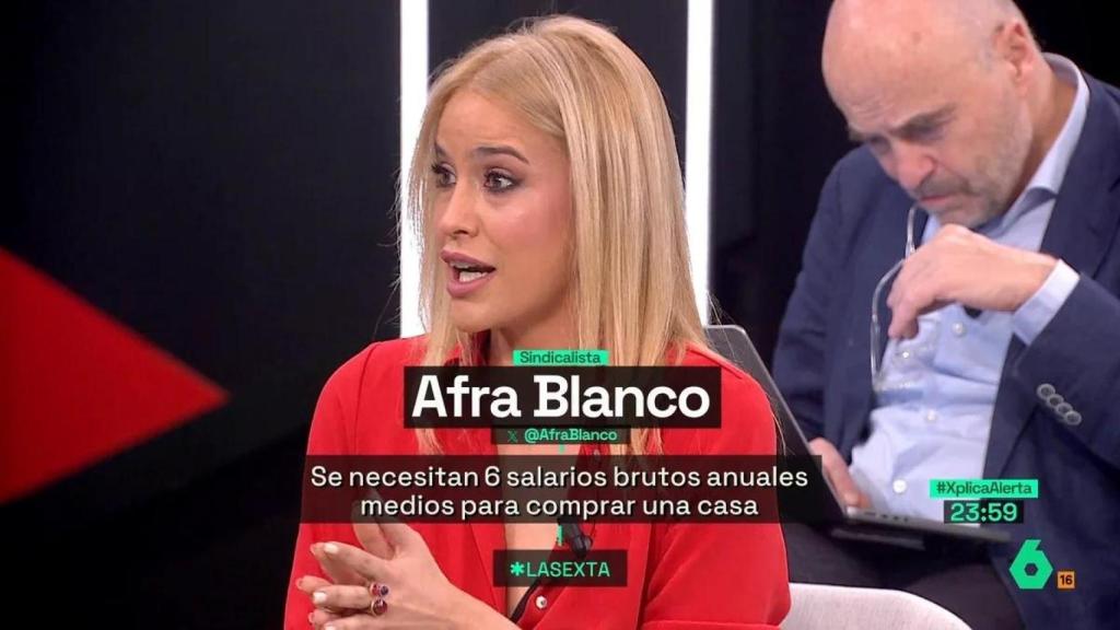 Afra Blanco en 'laSexta Xplica'.