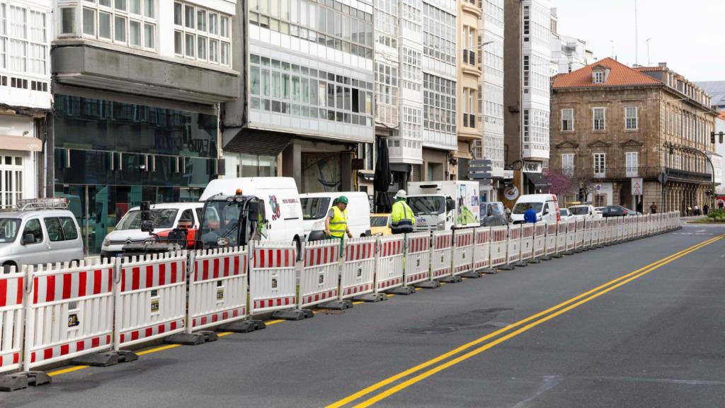 Obras de los Cantones, en A Coruña.