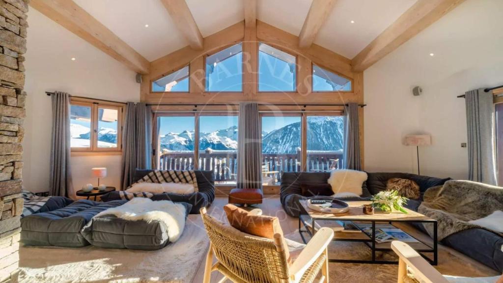 Imagen interior del clalet donde ha pasado Georgina unos días, en la estación francesa de Courchevel.