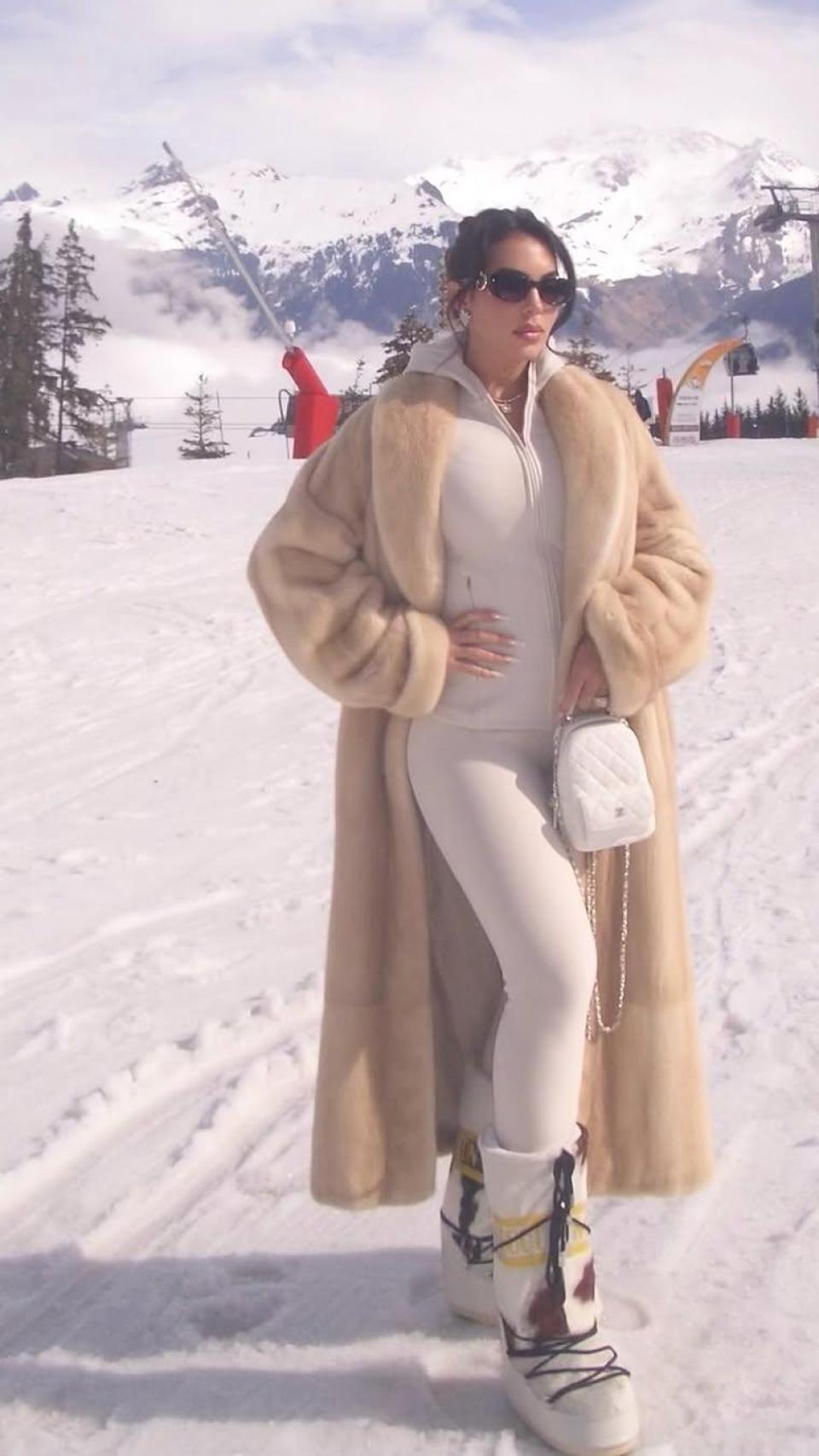 Georgina, en las pistas de esquí de Courchevel, en Francia.