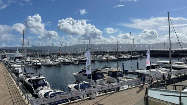 El puerto deportivo Juan Carlos I de Sanxenxo (Pontevedra)