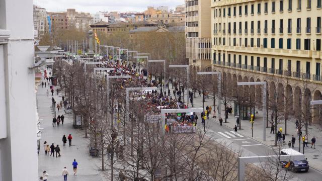 Manifestación de la plataforma 'Zaragoza no se vende'