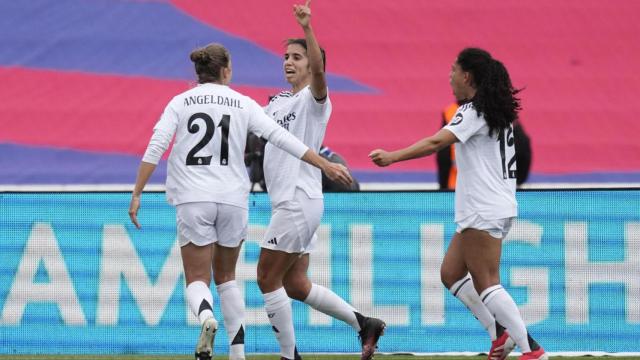 Alba Redondo celebra su gol al FC Barcelona en El Clásico femenino