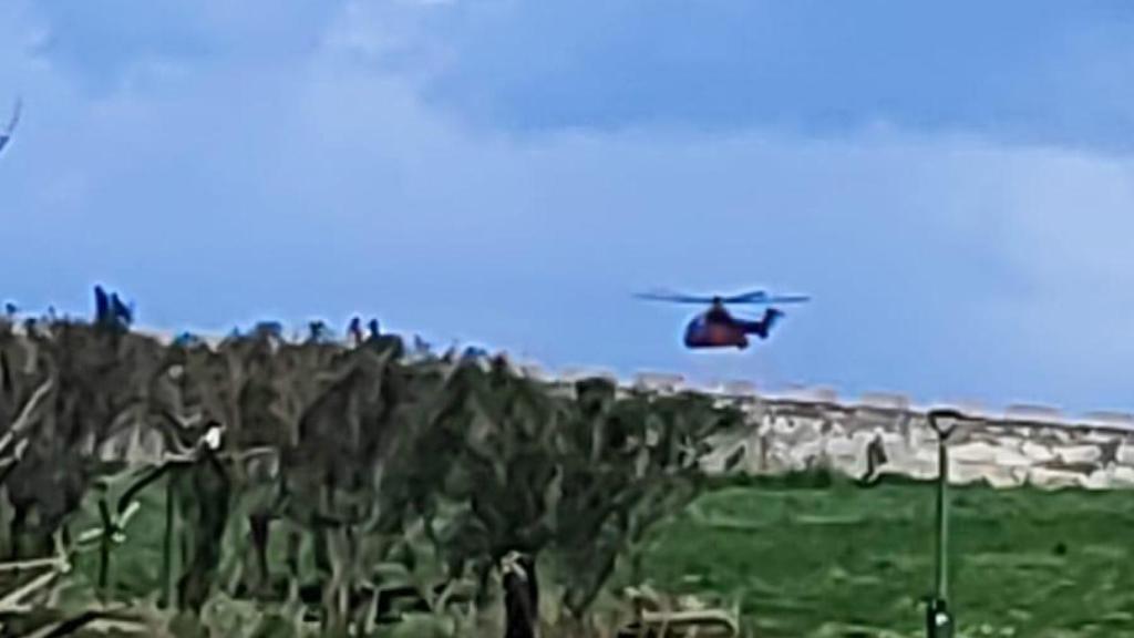 Dispositivo de salvamento en el entorno de la Torre de Hércules.