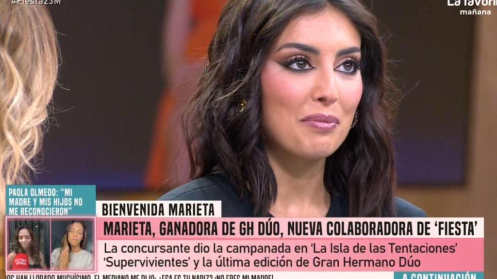 Marieta durante el programa de hoy.