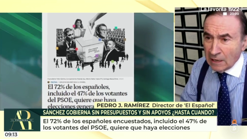 Pedro J. Ramírez durante su intervención en 'El programa de AR'.