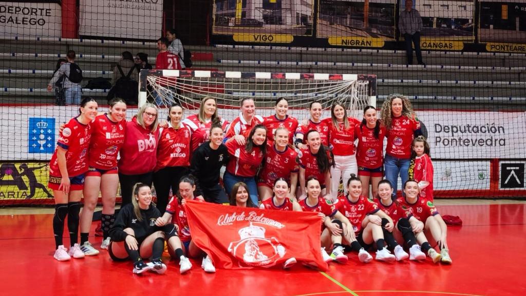 Las jugadores del Balonmano Porriño este domingo 23 de marzo