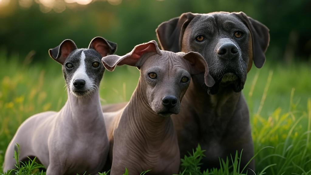 Imagen de archivo de tres perros.