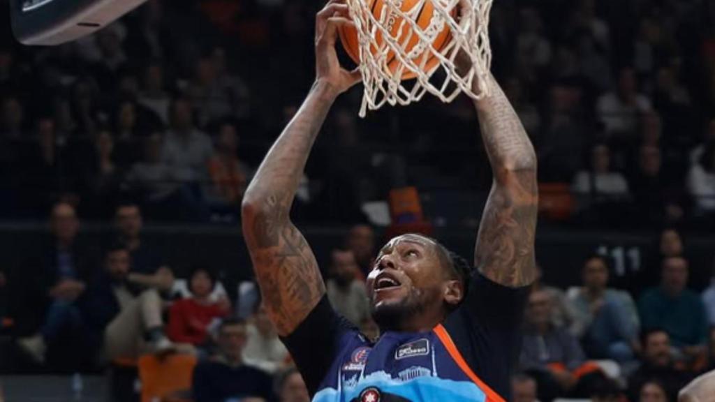 Momento del Básquet Coruña en la final en Valencia