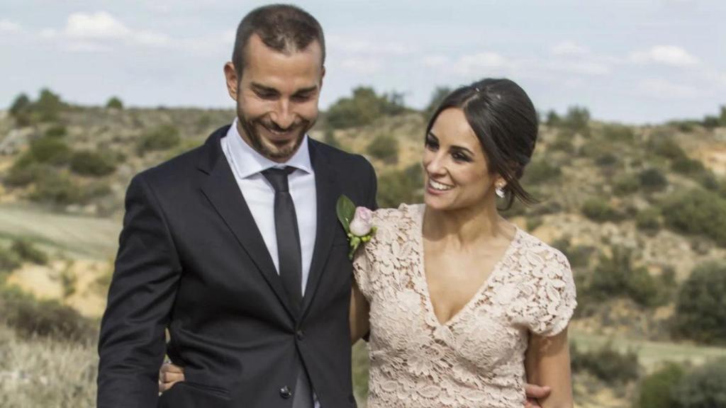 Lorena García y su marido, Jorge, el día de su boda en 2015.