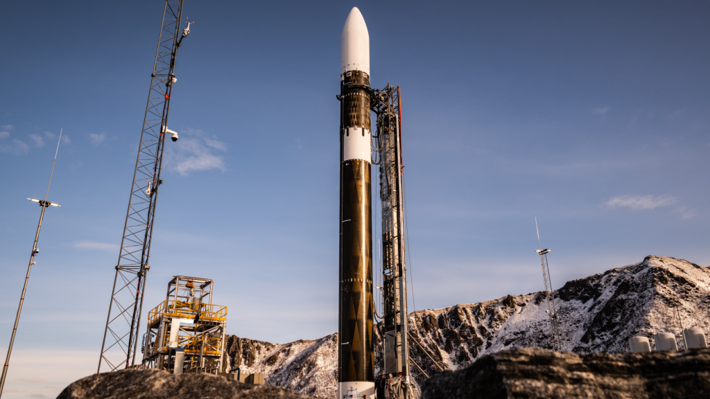 Cohete Spectrum en la plataforma de lanzamiento
