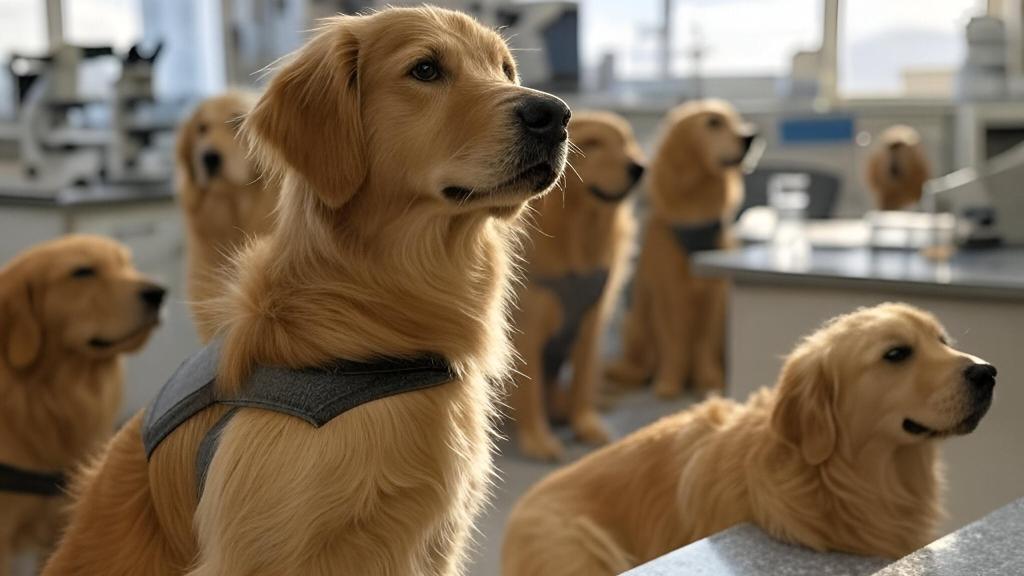 Imagen de archivo de varios perros en un laboratorio.