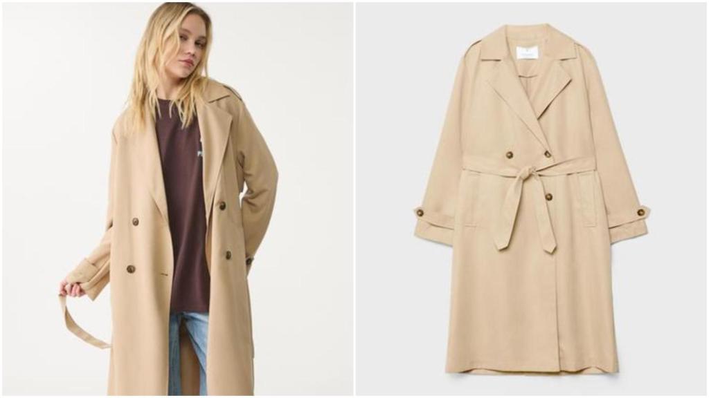 Trench fluido de Stradivarius. Ref: 1848/528/430