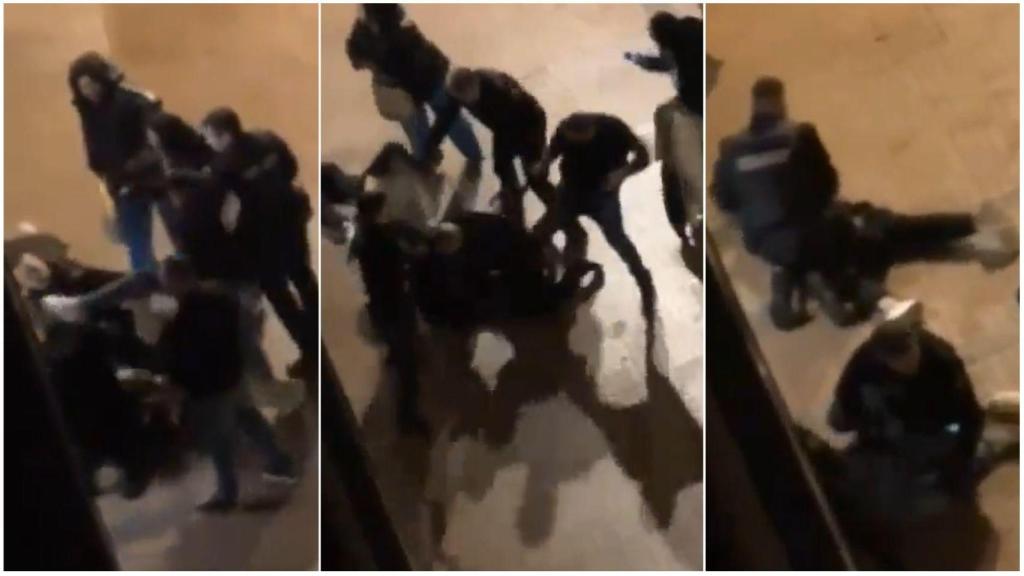 Capturas de pantalla de la actuación policial en Pontevedra