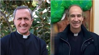 El padre Jesús María Delgado, antiguo director del Colegio Highlands El Encinar de La Moraleja y Marcelino d.A.