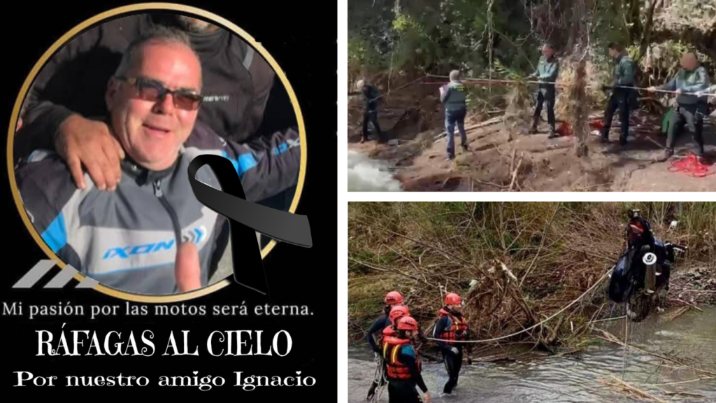 Una imagen homenaje de los motoristas a Ignacio, que está difundiéndose en Facebook por grupos de moteros e imágenes del operativo.