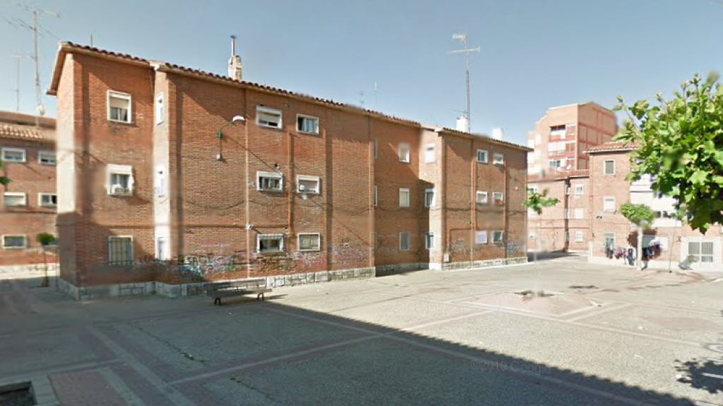 Plaza de Las Delicias en la que fueron detenidos los ladrones