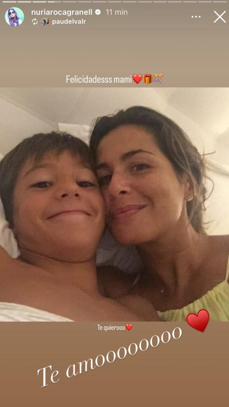 La tierna felicitación de Pau del Val a su madre, Nuria Roca.