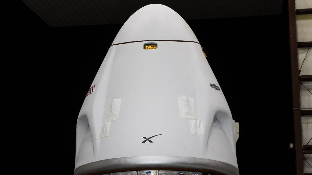 Parte superior de la nave espacial de la misión Fram2