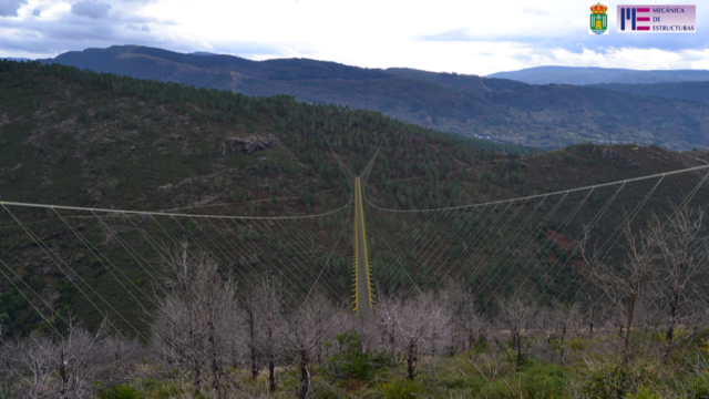 Puente colgante en Campodola (Quiroga, Lugo)