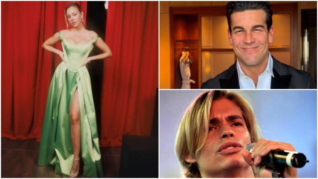 Ester Expósito, Mario Casas y Carlos Baute