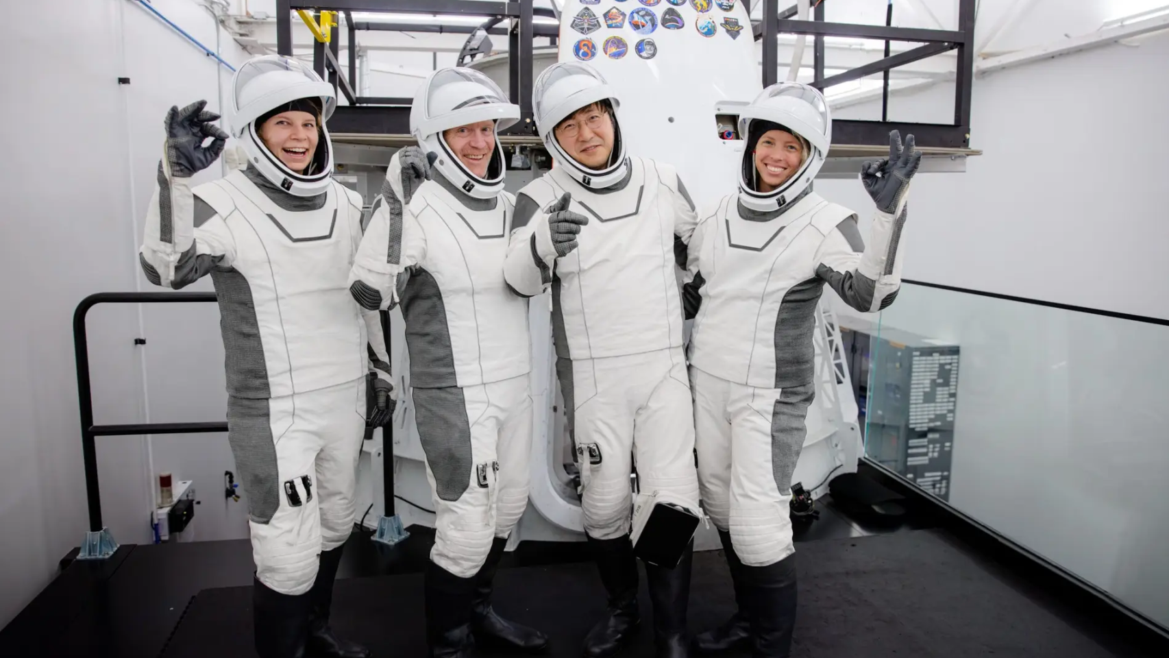 Tripulantes de la Fram2. Desde la izquierda: Rabea Rogge, Eric Phillips, Chun Wang y Jannicke Mikkelsen