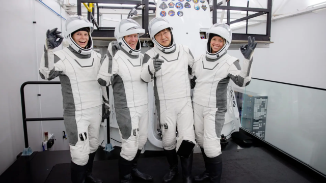 Tripulantes de la Fram2. Desde la izquierda: Rabea Rogge, Eric Phillips, Chun Wang y Jannicke Mikkelsen