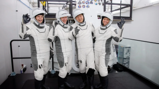 Tripulantes de la Fram2. Desde la izquierda: Rabea Rogge, Eric Phillips, Chun Wang y Jannicke Mikkelsen