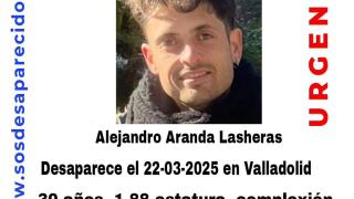 Cartel del joven de 30 años desaparecido en Valladolid