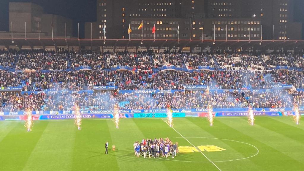 Archivo de La Romareda en el homenaje de Cristian.