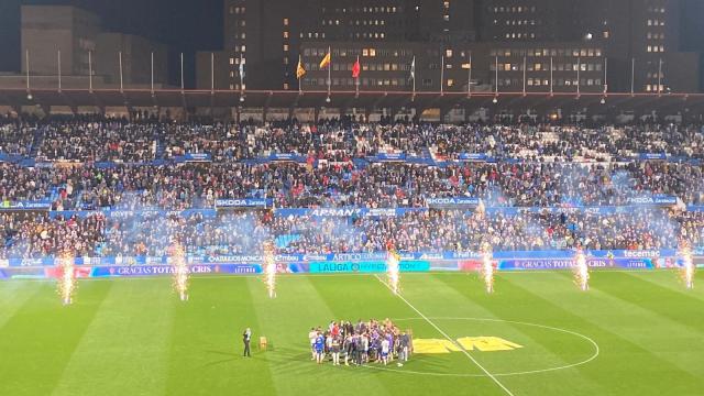 Archivo de La Romareda en el homenaje de Cristian.