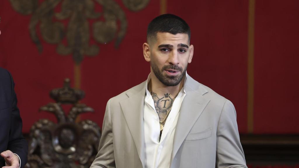 Ilia Topuria, durante el homenaje en Toledo.